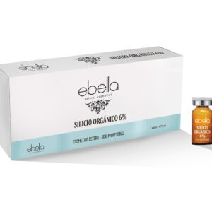 Marca: Ebella Natural Cosmetics. Imagen: 3D-VIALES-SILICIO-EBELLA-scaled.jpg. Viales Silicio Orgánico 6% 5 viales x 5 ml