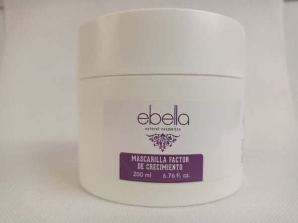 Marca: Ebella Natural Cosmetics. Imagen: mascarilladecrecimiento200ml.jpeg. Mascarilla Factor Crecimiento Epidermico