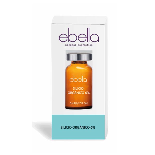 Marca: Ebella Natural Cosmetics. Imagen: silicio-organico-6-vial-unidosis-ebella.jpg. Silicio Orgánico 6%, 1 Vial Ebella 5ml