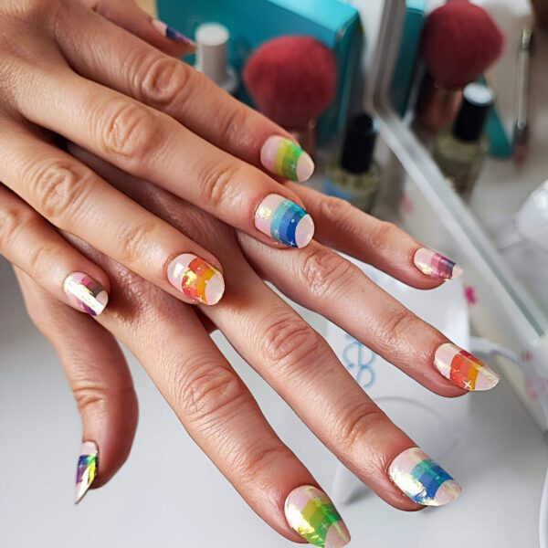 Marca: NOOVES. Imagen: 1711742779641_1_1.jpg. NOOVES NAILS Láminas de Uñas de Gel Precurado Premium - Rainbow Star | Nail Art | Tiras De Uñas De Gel semicurado| Pegatinas Uñas Semipermanente en Gel| Gel Nail stickers| Uñas de gel Pegatinas