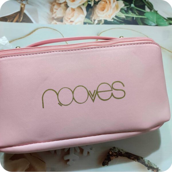 Marca: NOOVES. Imagen: 2.32.jpg. NOOVES - Neceser Elegante en Cuero de PU Rosa para Productos de Belleza