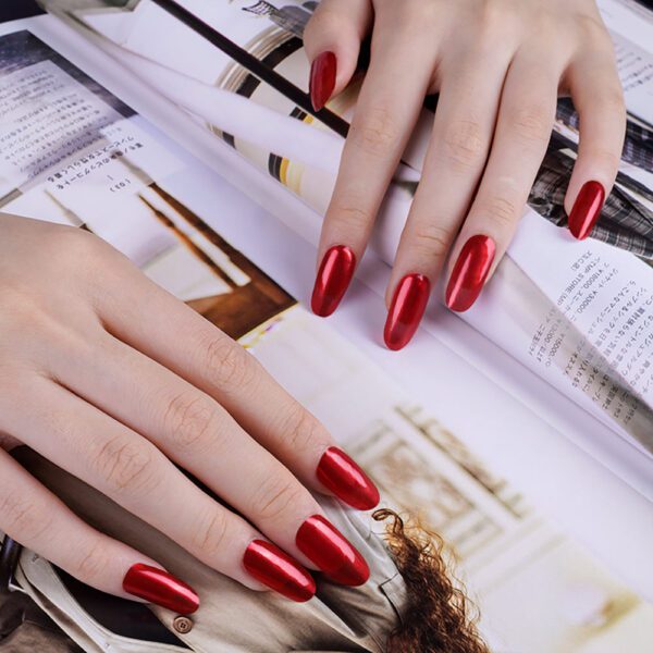 Marca: NOOVES. Imagen: Amino_nin_P.jpg. Starter Kit Beauty Red|2 Láminas de Uñas de Gel Precurado Premium|Lámpara de uñas UV/LED|Gel Top Coat Glossy|Tiras De Uñas De Gel semicurado|Pegatinas Uñas Semipermanente en Gel|Gel Nail stickers