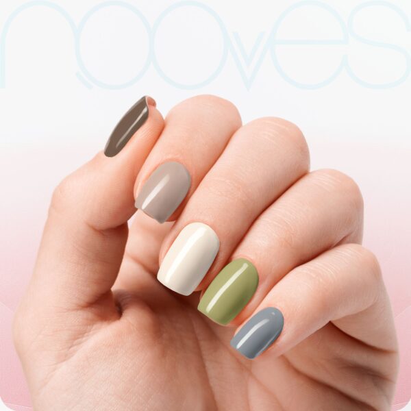 Marca: NOOVES. Imagen: Army-Chic_5.jpg. NOOVES NAILS Láminas de Uñas de Gel Precurado Premium - Army Chic | Multicolor | Tiras De Uñas De Gel semicurado| Pegatinas Uñas Semipermanente en Gel| Gel Nail stickers| Uñas de gel Pegatinas