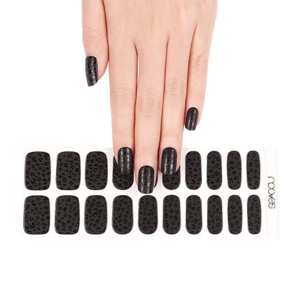 Marca: NOOVES. Imagen: Black-Leopard-14.jpg. NOOVES NAILS Láminas de Uñas de Gel Precurado Premium - Black Leopard - Art Design | Tiras De Uñas De Gel Semicurado| Pegatinas Uñas Semipermanente en Gel| Gel Nail stickers| Uñas de gel Pegatinas