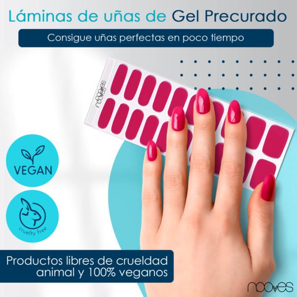 Marca: NOOVES. Imagen: CherryMesadetrabajo2.jpg. NOOVES NAILS Láminas de Uñas de Gel Precurado Premium - Cherry - Rojo | Tiras De Uñas De Gel Semicurado| Pegatinas Uñas Semipermanente en Gel| Gel Nail stickers| Uñas de gel Pegatinas