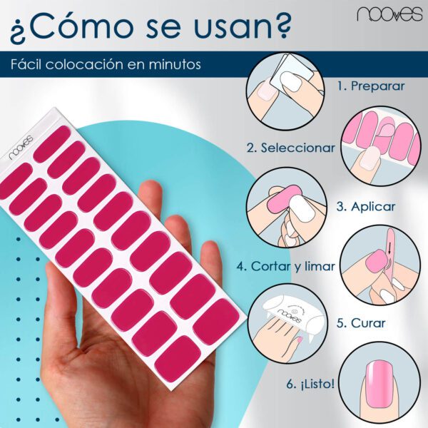 Marca: NOOVES. Imagen: CherryMesadetrabajo4.jpg. NOOVES NAILS Láminas de Uñas de Gel Precurado Premium - Cherry - Rojo | Tiras De Uñas De Gel Semicurado| Pegatinas Uñas Semipermanente en Gel| Gel Nail stickers| Uñas de gel Pegatinas