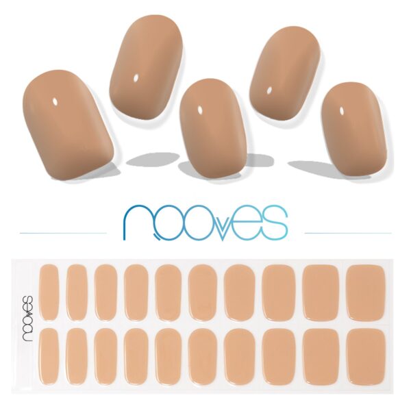 Marca: NOOVES. Imagen: Crau-au-Soleil.jpg. NOOVES NAILS Láminas de Uñas de Gel Precurado Premium - Cru au soleil - Marrón | Tiras De Uñas De Gel Semicurado| Pegatinas Uñas Semipermanente en Gel| Gel Nail stickers| Uñas de gel Pegatinas