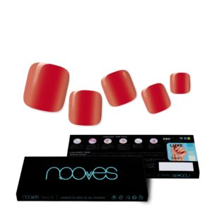 Marca: NOOVES. Imagen: Crimson-Passion-Web-_3_b3efd091-8747-4c4d-905f-f16673bdcdaa.jpg. NOOVES NAILS Láminas de Uñas de Gel Precurado Premium para Pies - Crimson Passion - Esmalte en Gel Semipermanente | Diseño de Uñas de Pedicura | Láminas de Uñas Pegatinas de Gel