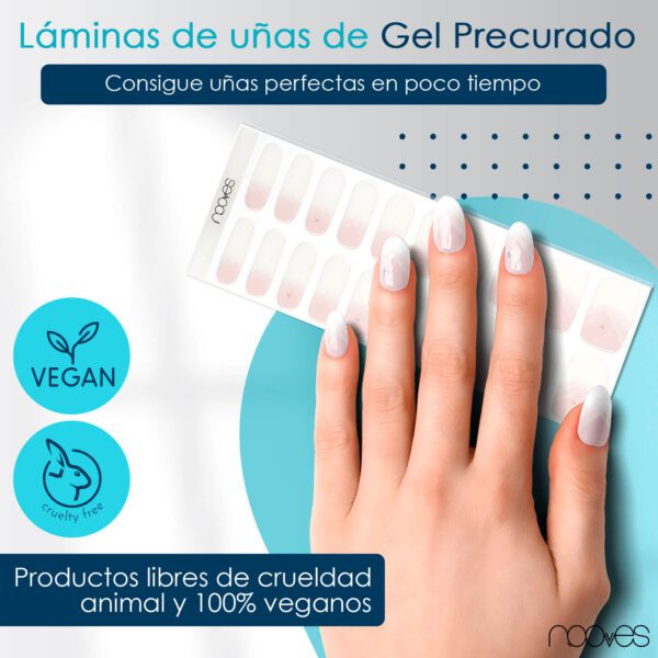 Marca: NOOVES. Imagen: FrenchElegance_12.jpg. NOOVES NAILS Láminas de Uñas de Gel Precurado Premium - French Elegance | Francesa | Tiras De Uñas De Gel semicurado| Pegatinas Uñas Semipermanente en Gel| Gel Nail stickers| Uñas de gel Pegatinas