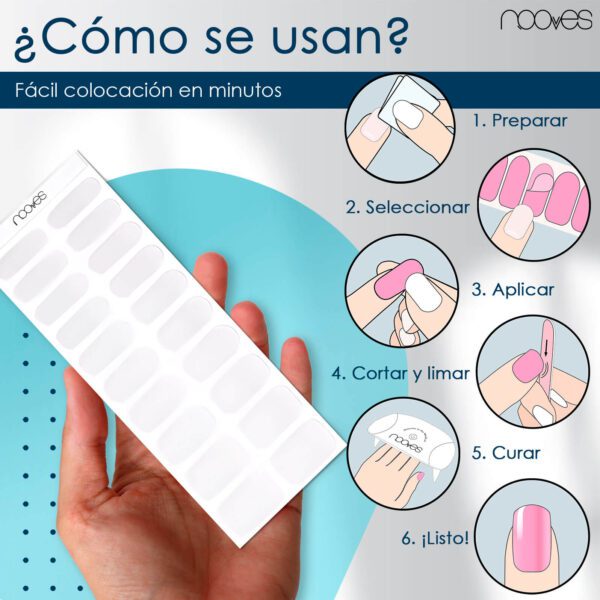 Marca: NOOVES. Imagen: FrenchSoftMesadetrabajo4.jpg. NOOVES NAILS Láminas de Uñas de Gel Precurado Premium - French Soft | Francesa | Tiras De Uñas De Gel semicurado| Pegatinas Uñas Semipermanente en Gel| Gel Nail stickers| Uñas de gel Pegatinas