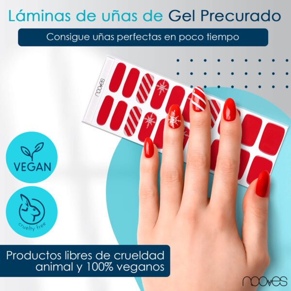 Marca: NOOVES. Imagen: Holiday_ArmonyMesa_de_trabajo_2.jpg. NOOVES NAILS Láminas de Uñas de Gel Precurado Premium - Holiday Harmony | Navidad | Tiras De Uñas De Gel semicurado| Pegatinas Uñas Semipermanente en Gel| Gel Nail stickers| Uñas de gel Pegatinas