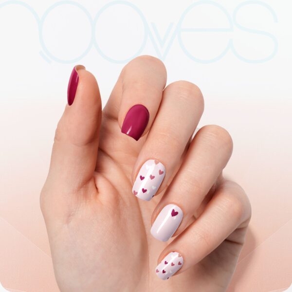 Marca: NOOVES. Imagen: In-love-7.jpg. NOOVES NAILS Láminas de Uñas de Gel Precurado Premium - In Love | Rosa | Tiras De Uñas De Gel semicurado| Pegatinas Uñas Semipermanente en Gel| Gel Nail stickers| Uñas de gel Pegatinas