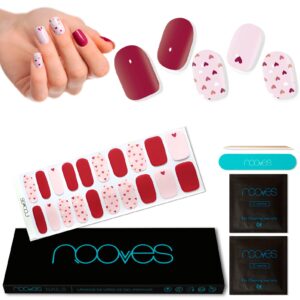 Marca: NOOVES. Imagen: In-love1.jpg. NOOVES NAILS Láminas de Uñas de Gel Precurado Premium - In Love | Rosa | Tiras De Uñas De Gel semicurado| Pegatinas Uñas Semipermanente en Gel| Gel Nail stickers| Uñas de gel Pegatinas