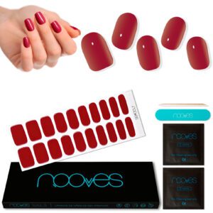 Marca: NOOVES. Imagen: JtaimeMesadetrabajo1.jpg. NOOVES - Láminas de Gel para Uñas|Je t'aime - Rojo 20 uds, Uñas de Gel Semicuradas Premium, Gel Nail Stickers,Pegatinas Uñas de Gel, Incluye 1 Lima de Uñas y 1 Palito de Naranjo, Vegano