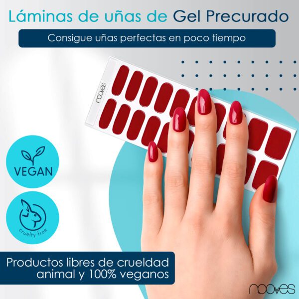 Marca: NOOVES. Imagen: JtaimeMesadetrabajo2.jpg. NOOVES - Láminas de Gel para Uñas|Je t'aime - Rojo 20 uds, Uñas de Gel Semicuradas Premium, Gel Nail Stickers,Pegatinas Uñas de Gel, Incluye 1 Lima de Uñas y 1 Palito de Naranjo, Vegano