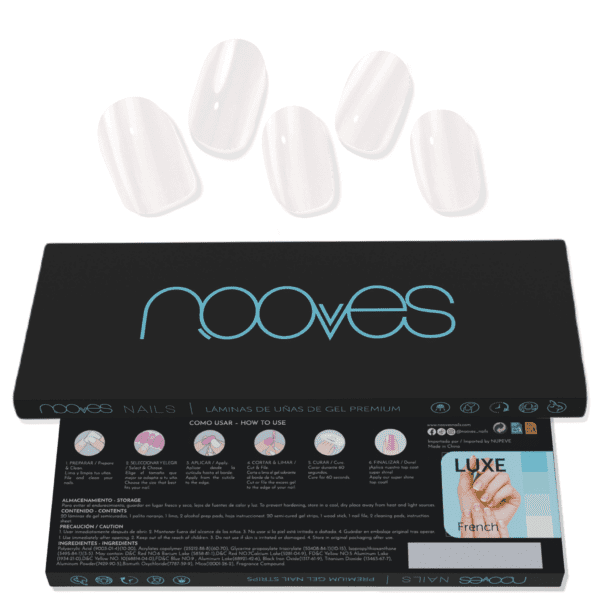 Marca: NOOVES. Imagen: Lamina_de_unas_de_gel_Premium_Nooves_Glazed_Donuts.png. NOOVES NAILS Láminas de Uñas de Gel Precurado Premium - Glazed Donuts - Blanco (Perlada - Blanco) | Tiras De Uñas De Gel Semicurado| Pegatinas Uñas Semipermanente en Gel| Gel Nail stickers| Uñas de gel Pegatinas