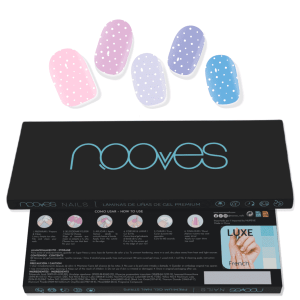 Marca: NOOVES. Imagen: Lamina_de_unas_de_gel_Premium_Nooves_Happy_Polka_1.png. NOOVES NAILS Láminas de Uñas de Gel Precurado Premium - Happy Polka - Multicolor (Nail Art - Multicolor) | Tiras De Uñas De Gel Semicurado| Pegatinas Uñas Semipermanente en Gel| Gel Nail stickers| Uñas de gel Pegatinas