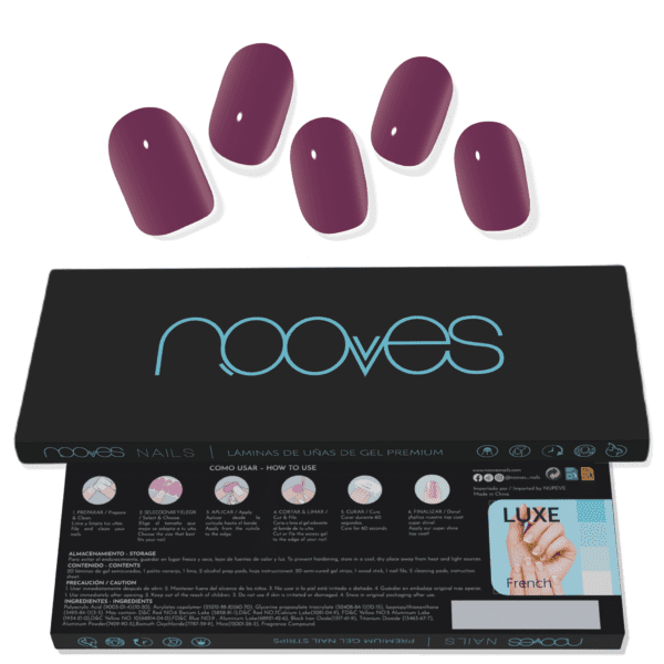 Marca: NOOVES. Imagen: Lamina_de_unas_de_gel_Premium_Nooves_Perfectly_Violet_2.png. NOOVES NAILS Láminas de Uñas de Gel Precurado Premium - Perfectly Violet - Violeta | Tiras De Uñas De Gel semicurado| Pegatinas Uñas Semipermanente en Gel| Gel Nail stickers| Uñas de gel Pegatinas