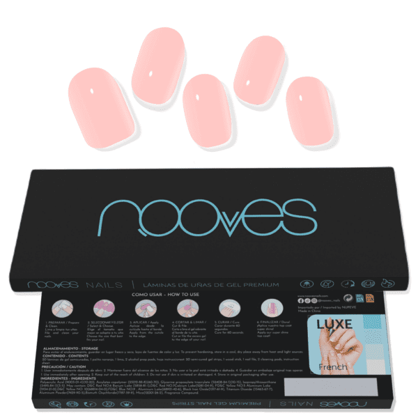 Marca: NOOVES. Imagen: Lamina_de_unas_de_gel_Premium_Nooves_Rose_Pale_2.png. NOOVES NAILS Láminas de Uñas de Gel Precurado Premium - Rose Pâle - Rosa | Tiras De Uñas De Gel semicurado| Pegatinas Uñas Semipermanente en Gel| Gel Nail stickers| Uñas de gel Pegatinas