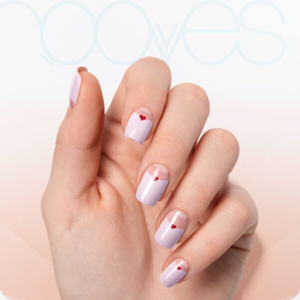 Marca: NOOVES. Imagen: Lamour.jpg. NOOVES NAILS Láminas de Uñas de Gel Precurado Premium - L'Amour | Rosa | Tiras De Uñas De Gel semicurado| Pegatinas Uñas Semipermanente en Gel| Gel Nail stickers| Uñas de gel Pegatinas