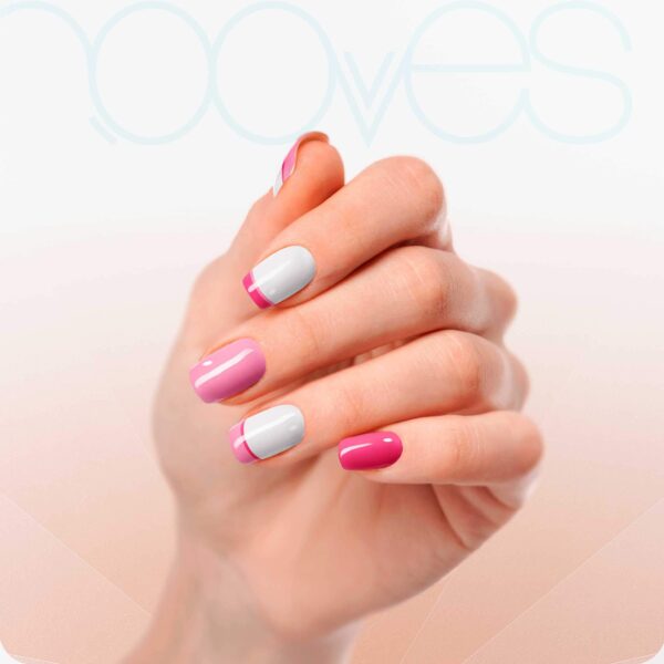 Marca: NOOVES. Imagen: Love-Vibes_5.jpg. NOOVES NAILS Láminas de Uñas de Gel Precurado Premium - Love Vibes | Francesa | Tiras De Uñas De Gel semicurado| Pegatinas Uñas Semipermanente en Gel| Gel Nail stickers| Uñas de gel Pegatinas