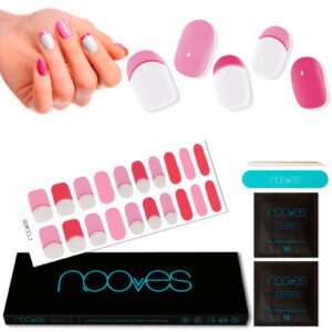 Marca: NOOVES. Imagen: LoveVibes_1.jpg. NOOVES NAILS Láminas de Uñas de Gel Precurado Premium - Love Vibes | Francesa | Tiras De Uñas De Gel semicurado| Pegatinas Uñas Semipermanente en Gel| Gel Nail stickers| Uñas de gel Pegatinas