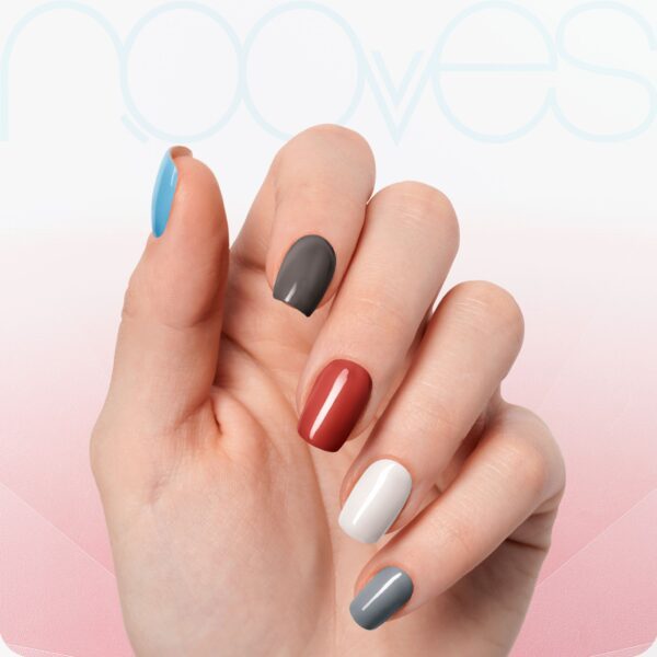 Marca: NOOVES. Imagen: Melody_5.jpg. NOOVES NAILS Láminas de Uñas de Gel Precurado Premium - Melody | Multicolor | Tiras De Uñas De Gel semicurado| Pegatinas Uñas Semipermanente en Gel| Gel Nail stickers| Uñas de gel Pegatinas