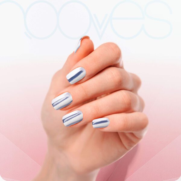 Marca: NOOVES. Imagen: Metalic-sheen_10.jpg. NOOVES NAILS Láminas de Uñas de Gel Precurado Premium - Silver Sheen | Silver Sheen | Tiras De Uñas De Gel semicurado| Pegatinas Uñas Semipermanente en Gel| Gel Nail stickers| Uñas de gel Pegatinas