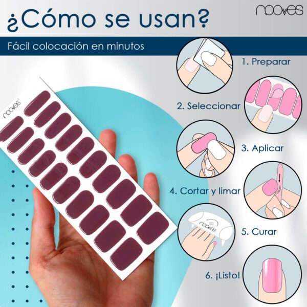 Marca: NOOVES. Imagen: Midnight_RainMesa_de_trabajo_4.jpg. NOOVES - Láminas de Gel para Uñas|Midnight Rain - Rojo 20 uds, Uñas de Gel Semicuradas Premium, Gel Nail Stickers,Pegatinas Uñas de Gel, Incluye 1 Lima de Uñas y 1 Palito de Naranjo, Vegano