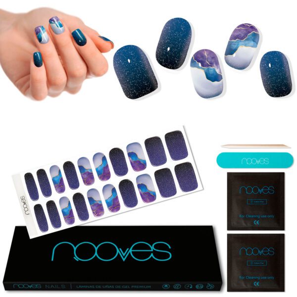 Marca: NOOVES. Imagen: MysticMarble_11.jpg. NOOVES NAILS Láminas de Uñas de Gel Precurado Premium - Mystic Marble | Nail Art | Tiras De Uñas De Gel semicurado| Pegatinas Uñas Semipermanente en Gel| Gel Nail stickers| Uñas de gel Pegatinas