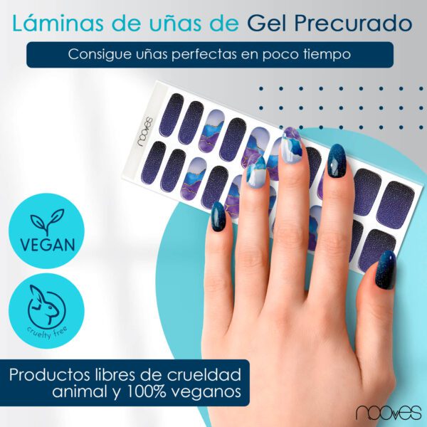 Marca: NOOVES. Imagen: MysticMarble_12_55674361-dbcd-4cdc-9093-b7c972f88bec.jpg. NOOVES NAILS Láminas de Uñas de Gel Precurado Premium - Mystic Marble | Nail Art | Tiras De Uñas De Gel semicurado| Pegatinas Uñas Semipermanente en Gel| Gel Nail stickers| Uñas de gel Pegatinas