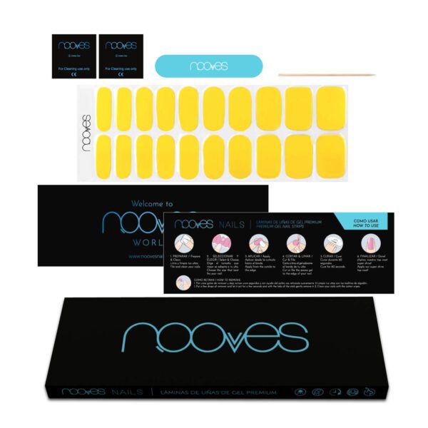 Marca: NOOVES. Imagen: NG200025-Chiaro-Sole_5.jpg. NOOVES NAILS Láminas de Uñas de Gel Precurado Premium - Chiaro Sole - Amarillo | Tiras De Uñas De Gel Semicurado| Pegatinas Uñas Semipermanente en Gel| Gel Nail stickers| Uñas de gel Pegatinas