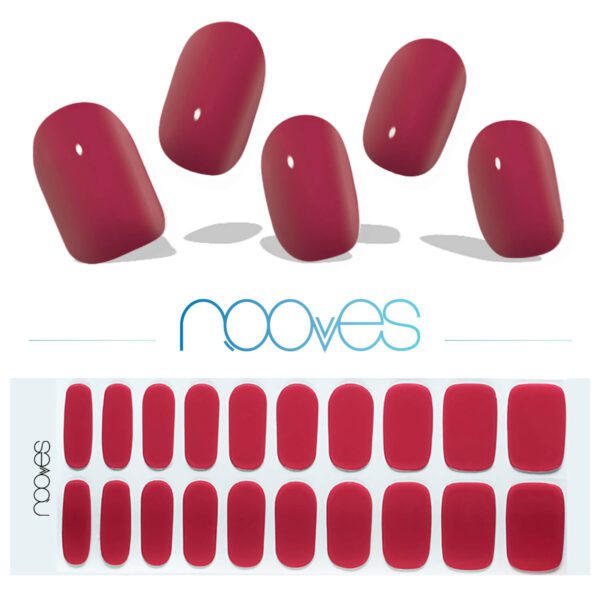 Marca: NOOVES. Imagen: NG200196_6-Strawberry.jpg. NOOVES NAILS Láminas de Uñas de Gel Precurado Premium - Strawberry - Rojo | Tiras De Uñas De Gel semicurado| Pegatinas Uñas Semipermanente en Gel| Gel Nail stickers| Uñas de gel Pegatinas