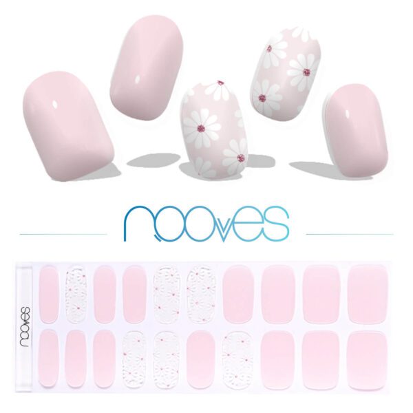 Marca: NOOVES. Imagen: NG200210_6_Daisy_Pink.jpg. NOOVES NAILS Láminas de Uñas de Gel Precurado Premium - Daisy Pink - Multicolor | Tiras De Uñas De Gel Semicurado| Pegatinas Uñas Semipermanente en Gel| Gel Nail stickers| Uñas de gel Pegatinas