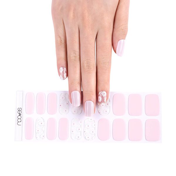 Marca: NOOVES. Imagen: NG200210_7DaisyPink.jpg. NOOVES NAILS Láminas de Uñas de Gel Precurado Premium - Daisy Pink - Multicolor | Tiras De Uñas De Gel Semicurado| Pegatinas Uñas Semipermanente en Gel| Gel Nail stickers| Uñas de gel Pegatinas