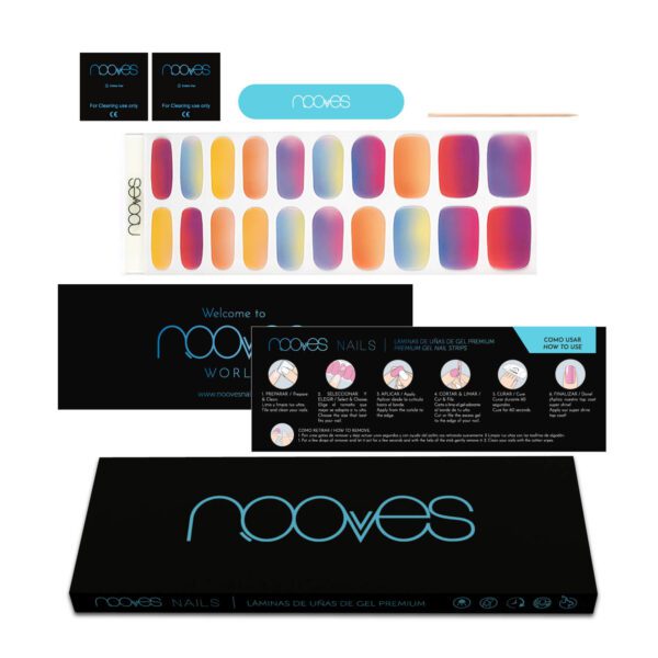 Marca: NOOVES. Imagen: NG200214_5-Rainbow_d2df8fe9-cc2f-4715-b4a4-953f4c617477.jpg. NOOVES NAILS Láminas de Uñas de Gel Precurado Premium - Rainbow - Multicolor | Tiras De Uñas De Gel semicurado| Pegatinas Uñas Semipermanente en Gel| Gel Nail stickers| Uñas de gel Pegatinas