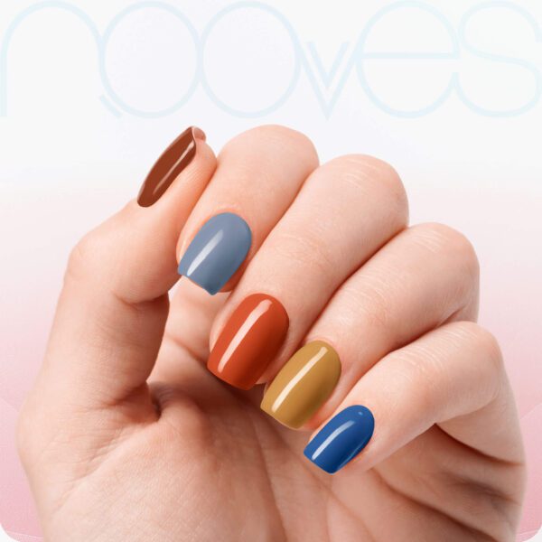 Marca: NOOVES. Imagen: Nature_s-Canvas-7.jpg. NOOVES NAILS Láminas de Uñas de Gel Precurado Premium - Nature´s Canvas - Multicolore| Tiras De Uñas De Gel semicurado| Pegatinas Uñas Semipermanente en Gel| Gel Nail stickers| Uñas de gel Pegatinas