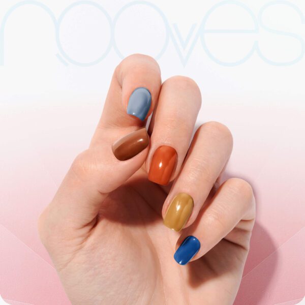 Marca: NOOVES. Imagen: Nature_s-Canvas-8.jpg. NOOVES NAILS Láminas de Uñas de Gel Precurado Premium - Nature´s Canvas - Multicolore| Tiras De Uñas De Gel semicurado| Pegatinas Uñas Semipermanente en Gel| Gel Nail stickers| Uñas de gel Pegatinas