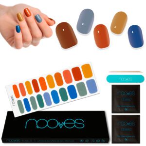 Marca: NOOVES. Imagen: Nature_sCanvasMesadetrabajo1.jpg. NOOVES NAILS Láminas de Uñas de Gel Precurado Premium - Nature´s Canvas - Multicolore| Tiras De Uñas De Gel semicurado| Pegatinas Uñas Semipermanente en Gel| Gel Nail stickers| Uñas de gel Pegatinas