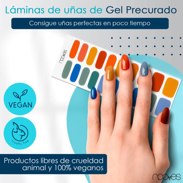 Marca: NOOVES. Imagen: Nature_sCanvasMesadetrabajo2_1.jpg. NOOVES NAILS Láminas de Uñas de Gel Precurado Premium - Nature´s Canvas - Multicolore| Tiras De Uñas De Gel semicurado| Pegatinas Uñas Semipermanente en Gel| Gel Nail stickers| Uñas de gel Pegatinas