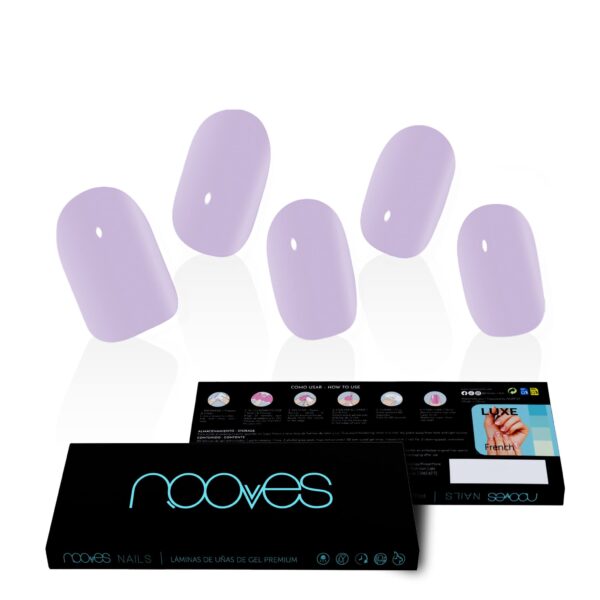 Marca: NOOVES. Imagen: Ng200071-Lavanda-Dream.jpg. NOOVES NAILS Láminas de Uñas de Gel Precurado Premium - Lavanda Dream - Azul | Tiras De Uñas De Gel Semicurado| Pegatinas Uñas Semipermanente en Gel| Gel Nail stickers| Uñas de gel Pegatinas