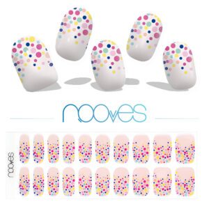 Marca: NOOVES. Imagen: Ng200076_6-Party-Time.jpg. NOOVES NAILS Láminas de Uñas de Gel Precurado Premium - Party Time - Multicolor (Multicolor - Art Design) | Tiras De Uñas De Gel semicurado| Pegatinas Uñas Semipermanente en Gel| Gel Nail stickers| Uñas de gel Pegatinas