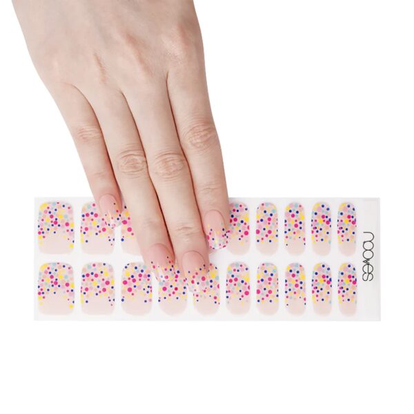 Marca: NOOVES. Imagen: Ng200076_9PartyTime.jpg. NOOVES NAILS Láminas de Uñas de Gel Precurado Premium - Party Time - Multicolor (Multicolor - Art Design) | Tiras De Uñas De Gel semicurado| Pegatinas Uñas Semipermanente en Gel| Gel Nail stickers| Uñas de gel Pegatinas