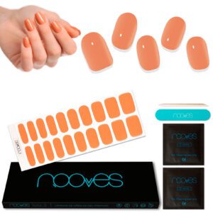 Marca: NOOVES. Imagen: Orange_GlowMesa_de_trabajo_1.jpg. NOOVES NAILS Láminas de Uñas de Gel Precurado Premium - Orange Glow | Naranja | Tiras De Uñas De Gel semicurado| Pegatinas Uñas Semipermanente en Gel| Gel Nail stickers| Uñas de gel Pegatinas