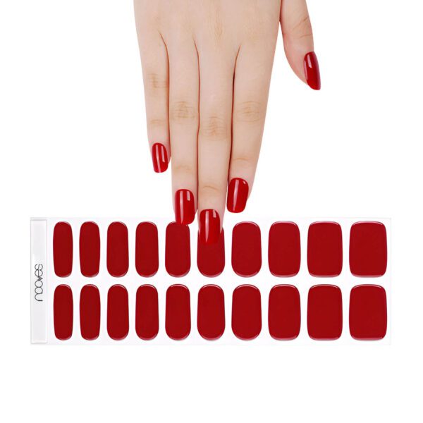 Marca: NOOVES. Imagen: PJtaime_6.jpg. NOOVES - Láminas de Gel para Uñas|Je t'aime - Rojo 20 uds, Uñas de Gel Semicuradas Premium, Gel Nail Stickers,Pegatinas Uñas de Gel, Incluye 1 Lima de Uñas y 1 Palito de Naranjo, Vegano