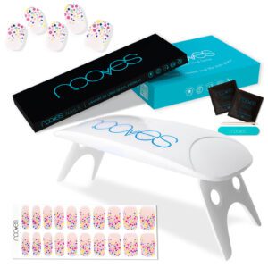 Marca: NOOVES. Imagen: Pack-Party-Time-1.jpg. Láminas de Uñas de Gel Precurado Nail Art (Party Time) + Lámpara de secado de uñas UV/LED PORTÁTIL 8w|Tiras De Uñas De Gel semicurado|Pegatinas Uñas Semipermanente en Gel|Gel Nail stickers|Uñas de gel Pegatinas