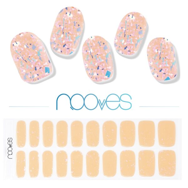 Marca: NOOVES. Imagen: Peach-Galettes.jpg. NOOVES NAILS Láminas de Uñas de Gel Precurado Premium - Peach Galettes - Art Design | Tiras De Uñas De Gel semicurado| Pegatinas Uñas Semipermanente en Gel| Gel Nail stickers| Uñas de gel Pegatinas