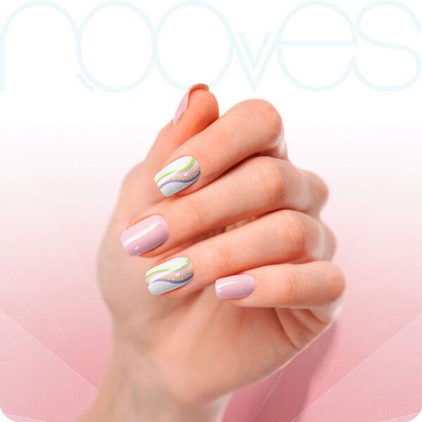 Marca: NOOVES. Imagen: Pink-Paris_1.jpg. NOOVES - Láminas de Gel para Uñas|Pink Paris - Nail Art 20 uds, Uñas de Gel Semicuradas Premium, Gel Nail Stickers,Pegatinas Uñas de Gel, Incluye 1 Lima de Uñas y 1 Palito de Naranjo, Vegano