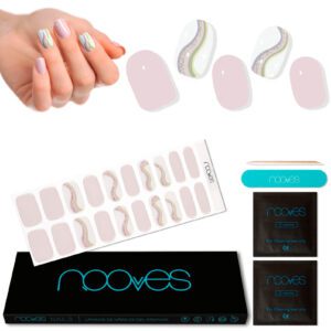 Marca: NOOVES. Imagen: PinkParisMesadetrabajo1.jpg. NOOVES - Láminas de Gel para Uñas|Pink Paris - Nail Art 20 uds, Uñas de Gel Semicuradas Premium, Gel Nail Stickers,Pegatinas Uñas de Gel, Incluye 1 Lima de Uñas y 1 Palito de Naranjo, Vegano