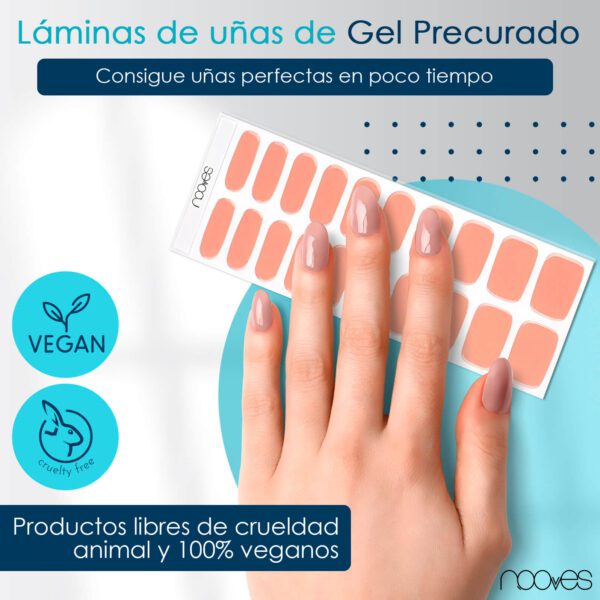 Marca: NOOVES. Imagen: Powder2.jpg. NOOVES - Láminas de Gel para Uñas|Powder Blush - Nude 20 uds, Uñas de Gel Semicuradas Premium, Gel Nail Stickers,Pegatinas Uñas de Gel, Incluye 1 Lima de Uñas y 1 Palito de Naranjo, Vegano